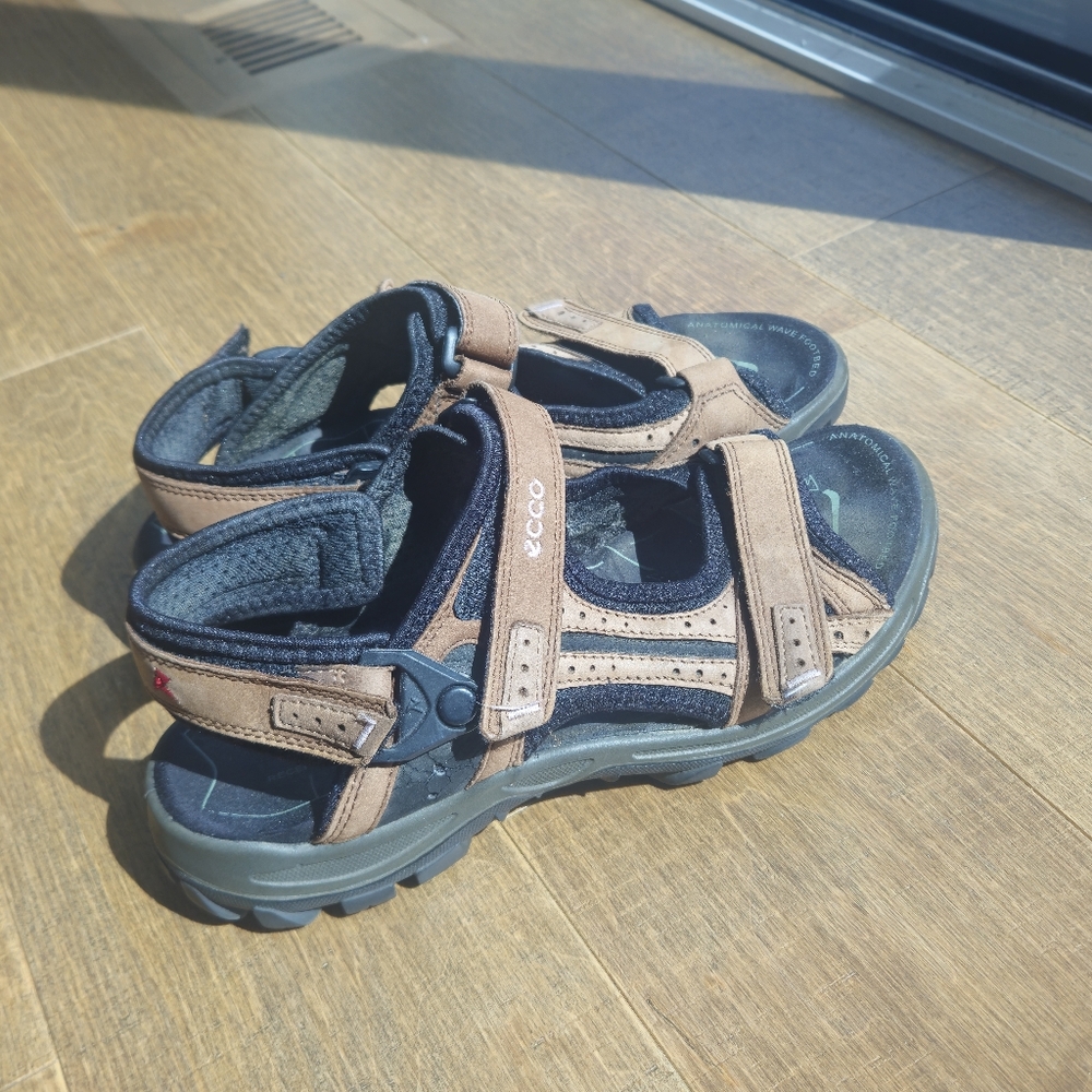Ecco Women's Yucatan Nubuck Walking Sandal sz. 38 GUC